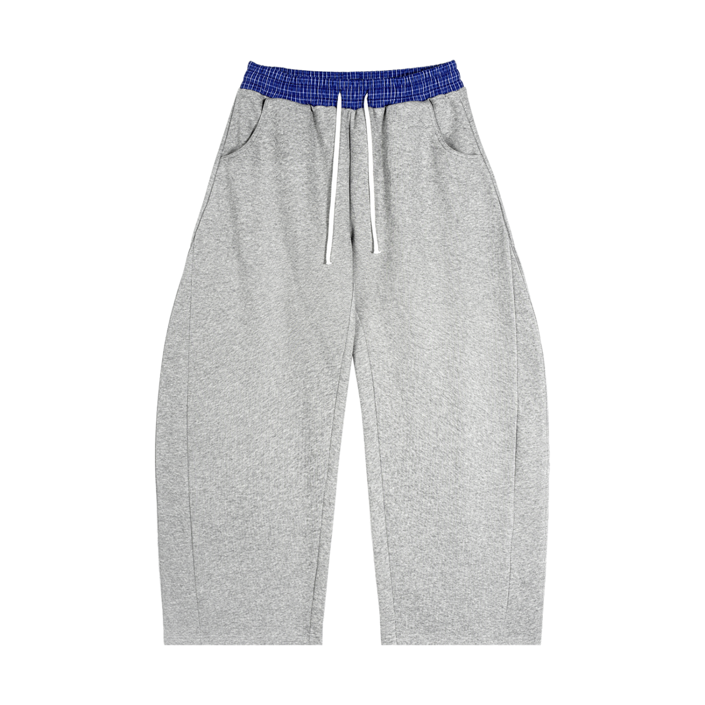 Plaid Waistband Barrel Sweatpants