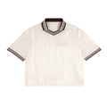 Contrast Stripes Polo Collar T-Shirt