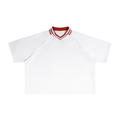 Contrast Lapel Collar Boxy T-Shirt