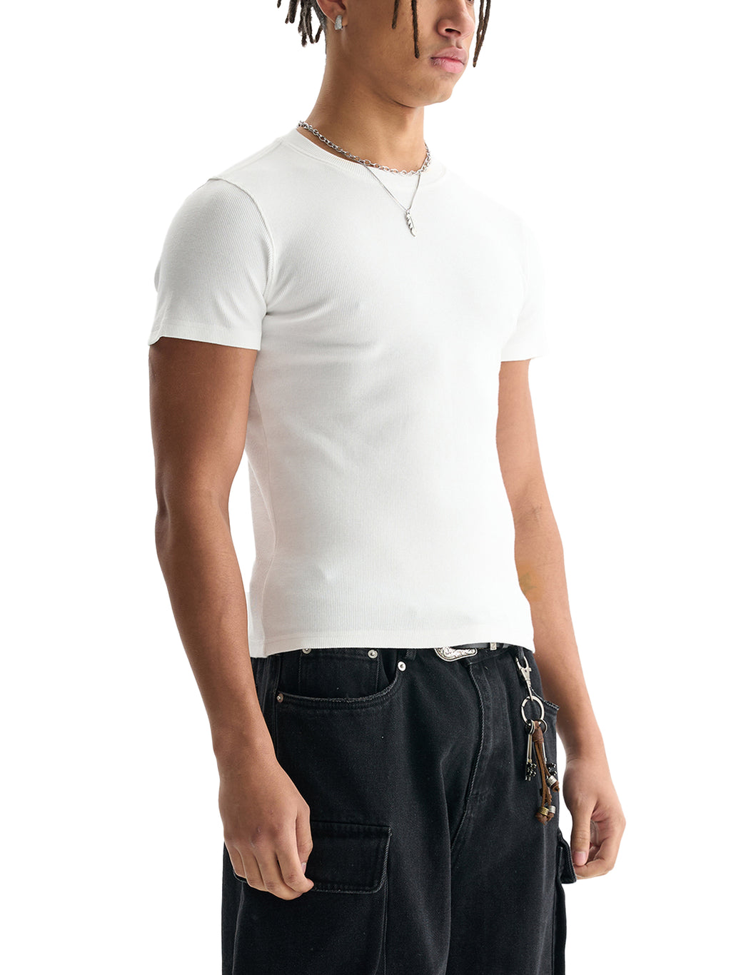 Men's Bodycon Ribbed Crop Top