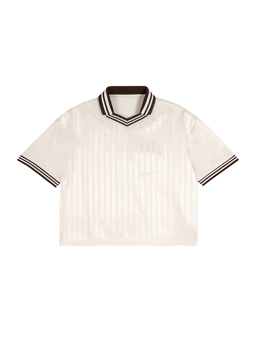 Contrast Stripes Polo Collar T-Shirt