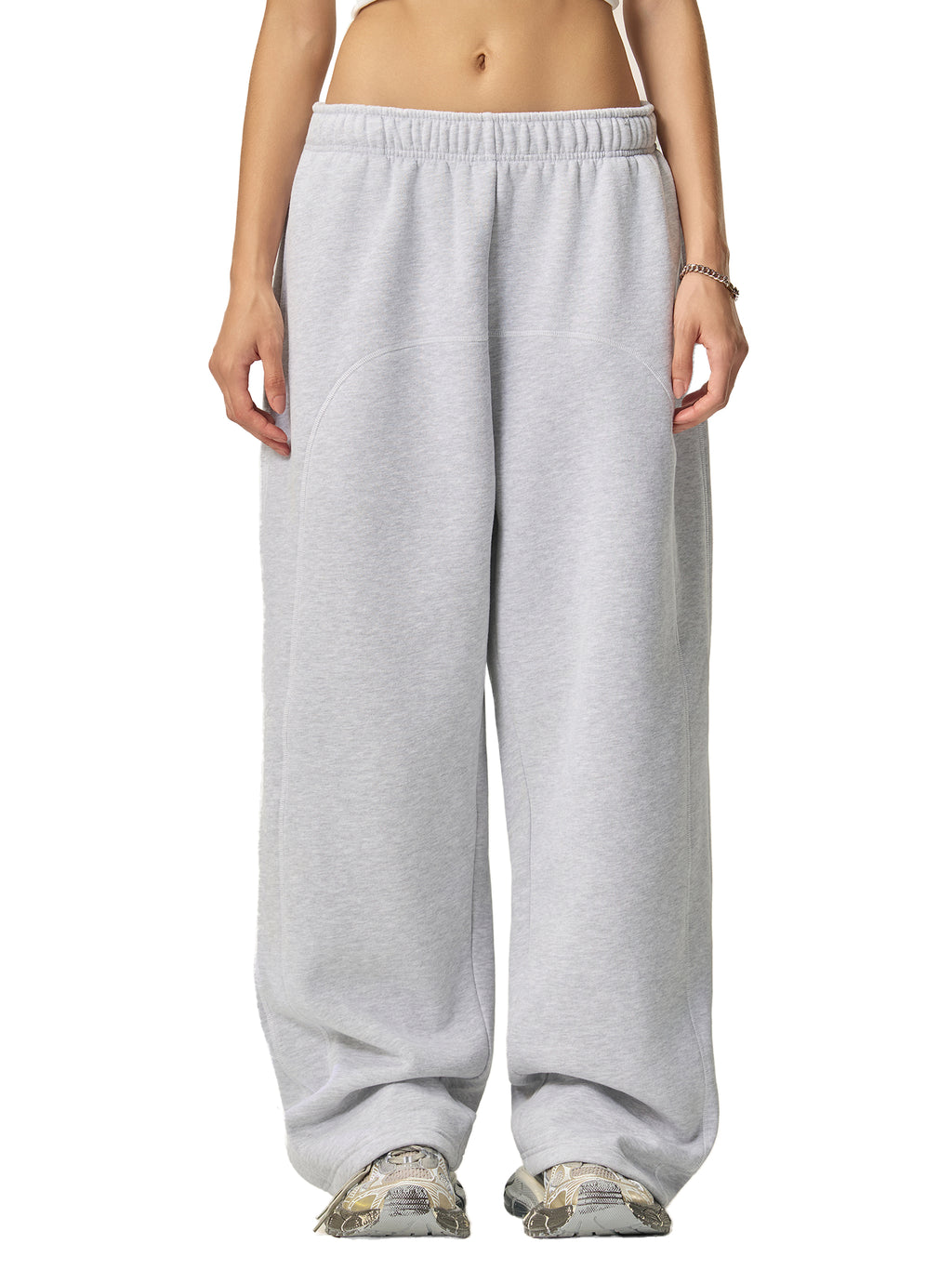 Contrast-Stitched Fleece Sweatpants