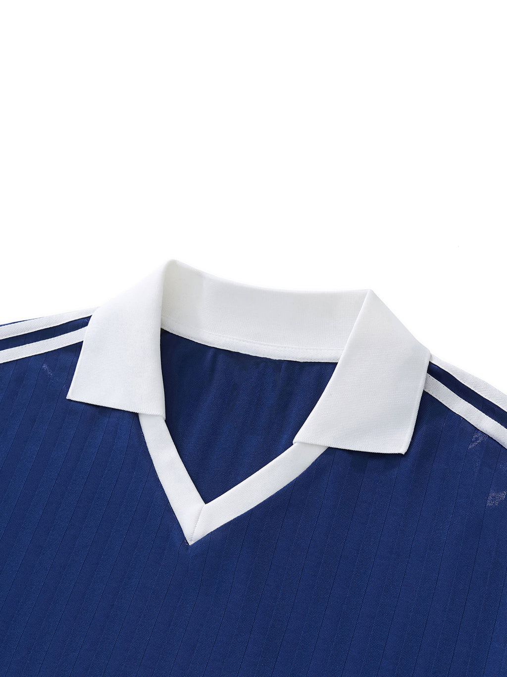 Contrast Collar Striped Soccer Jersey
